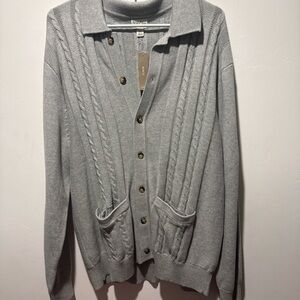 J. Crew Men's Light Gray Cardigan Sweater